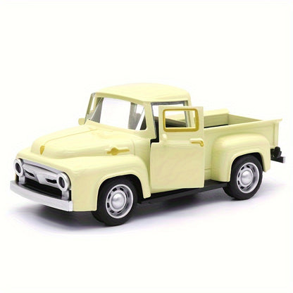 Simulation 1:32 Alloy Vintage Pickup Truck Model Children's Toys Automobile Pendulum Parts Huili Car Model Boy Toys Christmas, Halloween Gift for winter