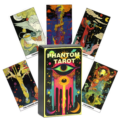 1 Deck English Phantom Cards Board Game, Paper Material, Classic Tarot Inspired Divination Tool for Strategy and Decision Making