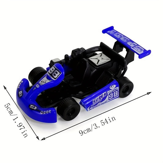 10pcs Mini Plastic Pull Back Racing Cars - Assorted Colors Kart Racing Model Party Favors for Birthday, Christmas, Halloween, School Prizes - Random Selection, Easter Room Decor