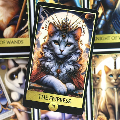 Cat Tarot Deck of 78 Cards: an Adventurous Set for Ages 14 And Up, Featuring The Majesty of The Cat King.