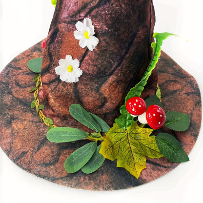 Thanksgiving Day Festival Party Carnival Costume Hat, Polyester Fiber, Felt Pointed Hat, Felt Distressed Craft Hat, for Thanksgiving Day, Halloween, Easter Decorations