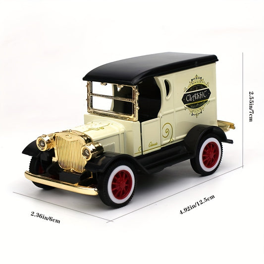 Retro Era 1:32 Alloy T-shaped Vintage Old Car Model Toy - Reversing Nostalgic Toy Car - Birthday, Christmas, Holiday Gift