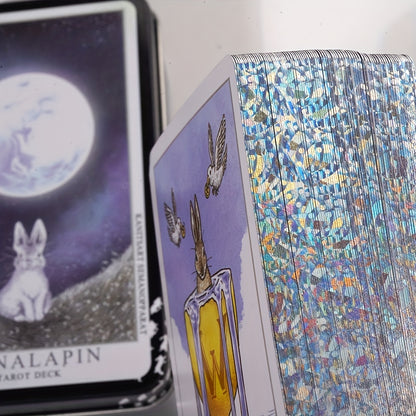 Lunalapin Tarot Cards In Tin Box Gilded Edge Tarot Deck For Fortune Telling Divination Board Game Cards