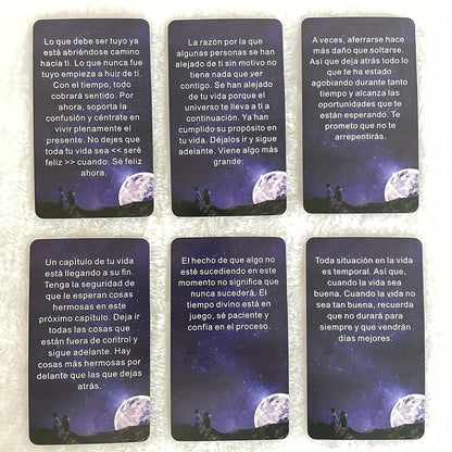 Spanish Tarot Deck, Universe Oracle Cards, Keywords Tarot, Spirit Messages Cards, Tarot Cards for Beginners, Spanish Version Tarot, 4.72x2.76inch, 54 Cards
