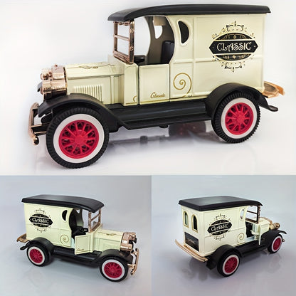 Retro Era 1:32 Alloy T-shaped Vintage Old Car Model Toy - Reversing Nostalgic Toy Car - Birthday, Christmas, Holiday Gift