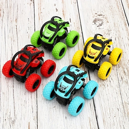 Four-Wheel Drive Inertia Toy Monster Truck That Can Be Pulled Back, 360° Rotating Stunt Car Toy for Valentine'S Day Party Birthday Gifts.