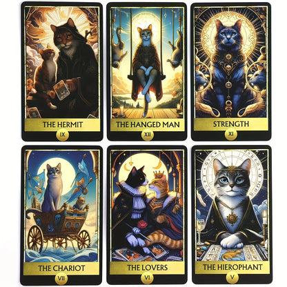 Cat Tarot Deck of 78 Cards: an Adventurous Set for Ages 14 And Up, Featuring The Majesty of The Cat King.