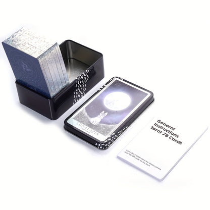 Lunalapin Tarot Cards In Tin Box Gilded Edge Tarot Deck For Fortune Telling Divination Board Game Cards