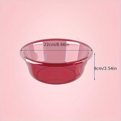 Classic Round Plastic Basin, Large, Thick Polished Finish, Multipurpose Basin for Kitchen, Bathroom, Dormitory, Laundry and Storage