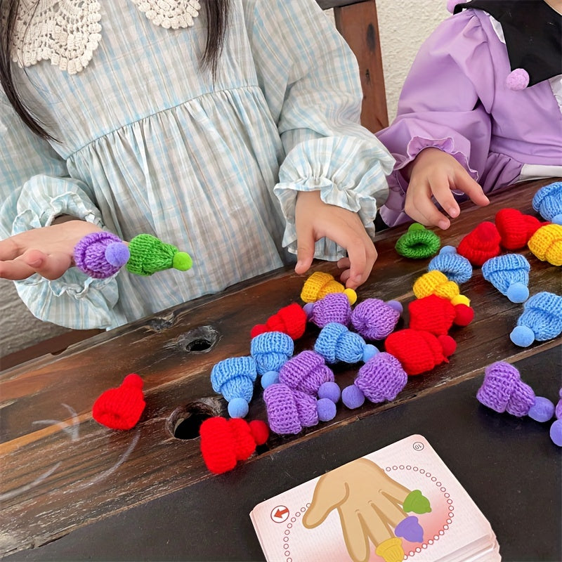 Thumb Hat Finger Toy, Training Left And Right Hands, Training Color Recognition, Training Thinking, Educational Toys for Youngsters, Parent- Interactive Games., Interactive Learning Game|Playful Design|Crochet Texture
