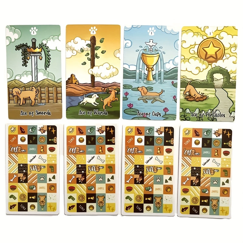 Board Games, Labradorable Tarot Cards Cute Dog Design A 78 Deck Oracle English Visions Divination Edition Borad Playing Games Christmas Gift, New Year Gift