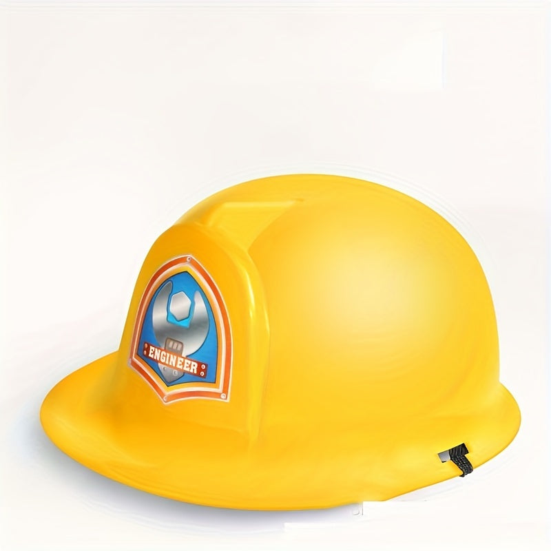 Youngsters' Halloween Costume Accessory - 1pc Firefighter, Police & Construction Hat in Red\u002FBlue\u002FYellow - Perfect for Cosplay, Parties & Educational Play
