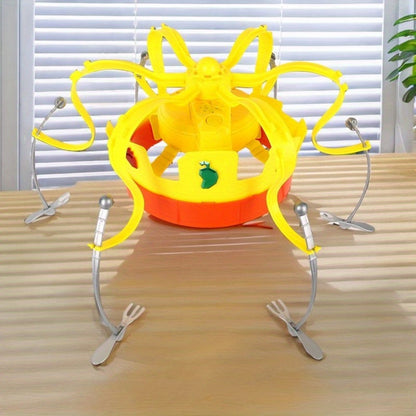 Crown Shape Rotating Food Hat Eat the Spinning Snacks Before the Music Stops for Children Play Cartoon Hat