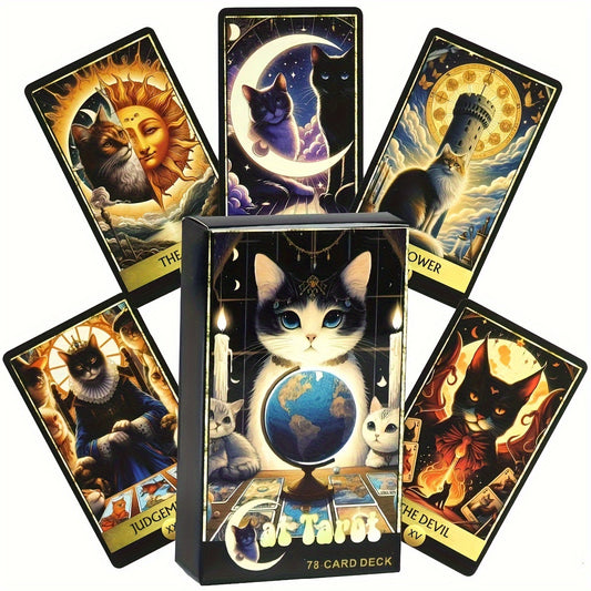 Cat Tarot Deck of 78 Cards: an Adventurous Set for Ages 14 And Up, Featuring The Majesty of The Cat King.