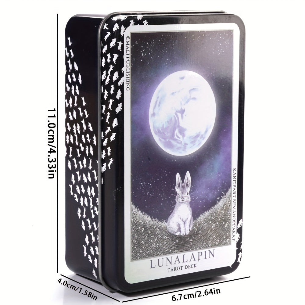 Lunalapin Tarot Cards In Tin Box Gilded Edge Tarot Deck For Fortune Telling Divination Board Game Cards
