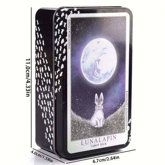 Lunalapin Tarot Cards In Tin Box Gilded Edge Tarot Deck For Fortune Telling Divination Board Game Cards