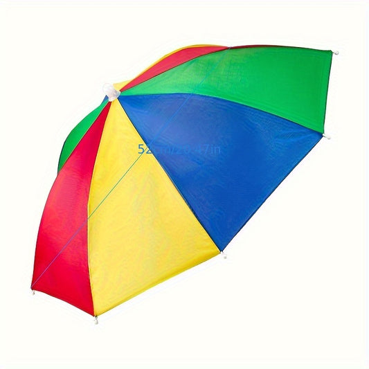 Rainbow-colored Beach Party Hat - 52cm, Hands-free, Fun And Colorful Halloween Christmas Gift