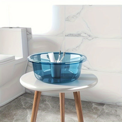 Classic Round Plastic Basin, Large, Thick Polished Finish, Multipurpose Basin for Kitchen, Bathroom, Dormitory, Laundry and Storage