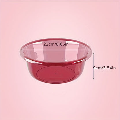 Classic Round Plastic Basin, Large, Thick Polished Finish, Multipurpose Basin for Kitchen, Bathroom, Dormitory, Laundry and Storage