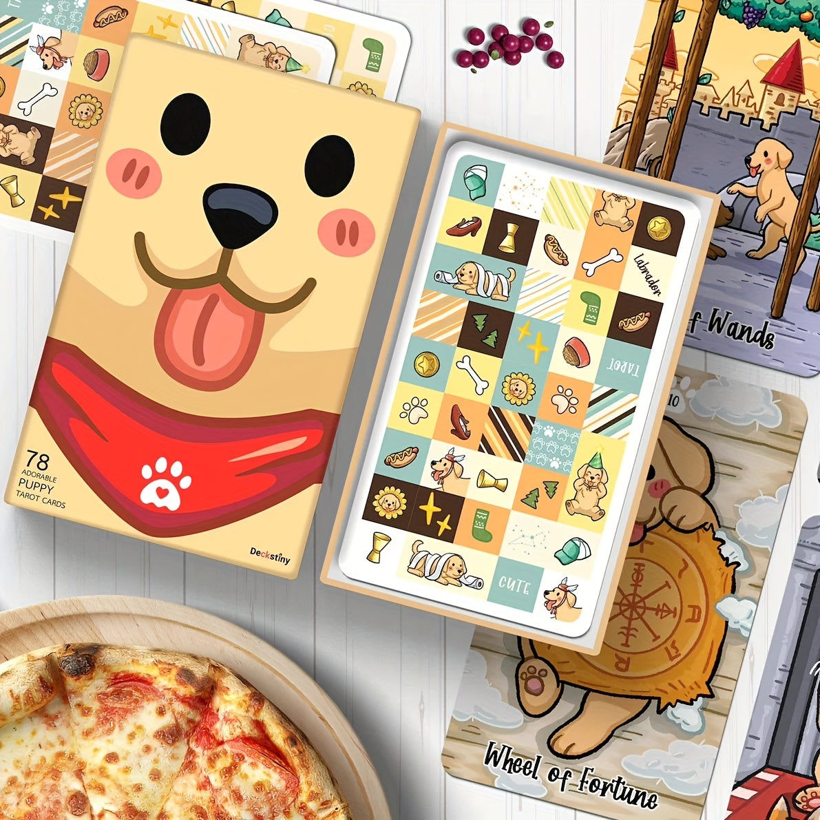 Board Games, Labradorable Tarot Cards Cute Dog Design A 78 Deck Oracle English Visions Divination Edition Borad Playing Games Christmas Gift, New Year Gift