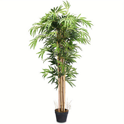 TANGKULA 5 Pieds Bambou Artificiel Soie Arbre Vert Int¨¦rieur-Ext¨¦rieur D¨¦coration Maison Planteur D¨¦coratif