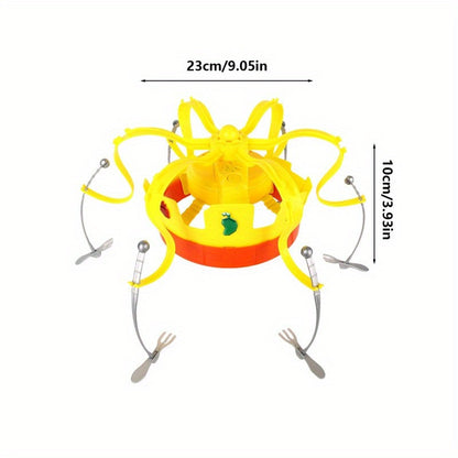 Crown Shape Rotating Food Hat Eat the Spinning Snacks Before the Music Stops for Children Play Cartoon Hat