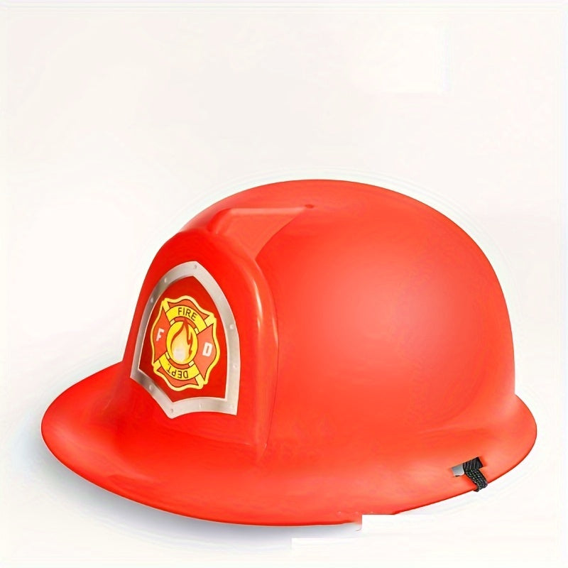 Youngsters' Halloween Costume Accessory - 1pc Firefighter, Police & Construction Hat in Red\u002FBlue\u002FYellow - Perfect for Cosplay, Parties & Educational Play