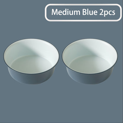 Multi-piece set of large, medium and small round plastic washbasins - durable, thick, modern style washbasins suitable for kitchen, bathroom and outdoor use - easy to clean, space-saving, versatile