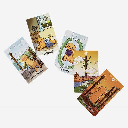 Board Games, Labradorable Tarot Cards Cute Dog Design A 78 Deck Oracle English Visions Divination Edition Borad Playing Games Christmas Gift, New Year Gift