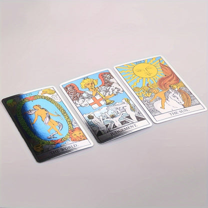 Classic Holographic Rider-Waite Tarot Card Classic Rider-Waite Tarot Card Game With Holographic Flash Cards