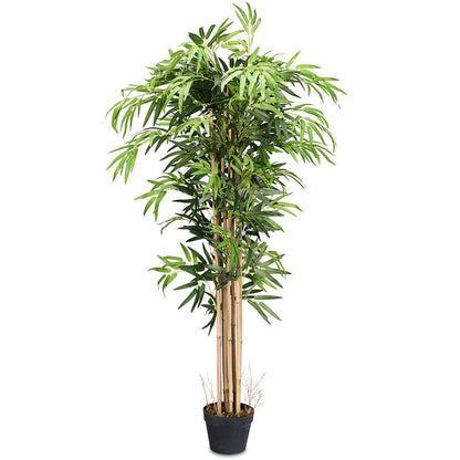 TANGKULA 5 Pieds Bambou Artificiel Soie Arbre Vert Int¨¦rieur-Ext¨¦rieur D¨¦coration Maison Planteur D¨¦coratif