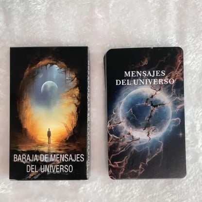 Spanish Tarot Deck, Universe Oracle Cards, Keywords Tarot, Spirit Messages Cards, Tarot Cards for Beginners, Spanish Version Tarot, 4.72x2.76inch, 54 Cards