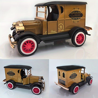 Retro Era 1:32 Alloy T-shaped Vintage Old Car Model Toy - Reversing Nostalgic Toy Car - Birthday, Christmas, Holiday Gift