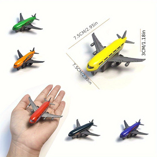 1pc Miniature Airplane Toy, Assorted Colors, Bouncy Aircraft Model, Educational Handmade Gift, Bedroom Decor, Random Color Selection