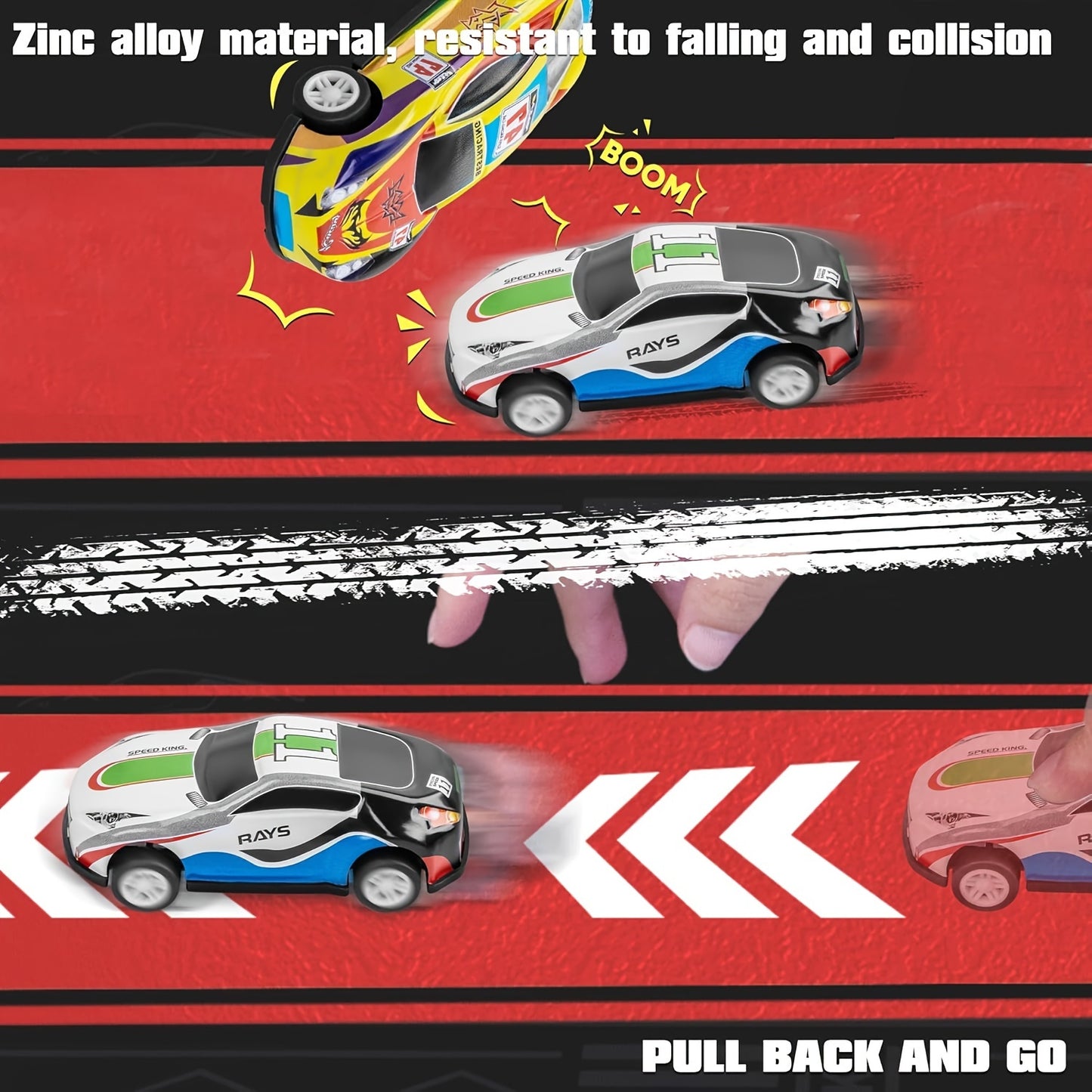 48pcs Die-Cast Racing Car Set with Pull Back Mechanism And Container Storage Case - Diverse Iron Alloy Vehicles, Educational Playset for Ages 3+, Ideal Birthday And Holiday Gift for Winter