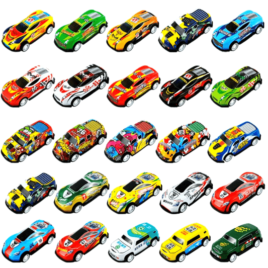 12pcs Mini Alloy Pull-Back Cars for Youngsters - Cartoon Inertia Racing Models, Diecast Vehicles, Perfect Birthday or Christmas Gift for Boys & Girls (Assorted Colors), Perfect for Winter, New Year