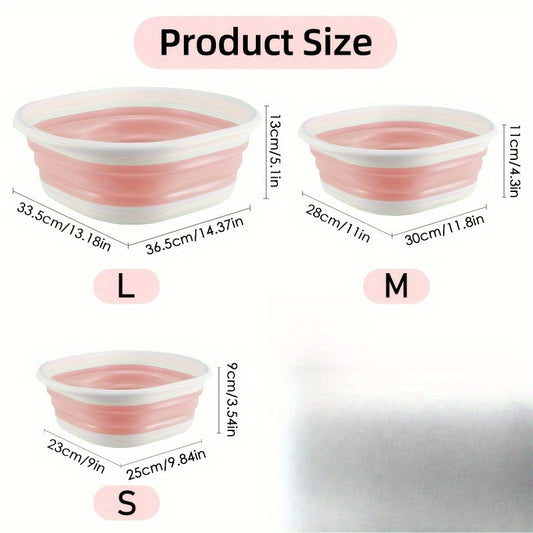 Collapsible Wash Basin, Multifunctional Portable Washing Basin, Space-saving, convenient, versatile, Suitable for Camping Travel Facial Foot Washing\u002FOutdoor Adventure\u002FHome\u002Fdormitories\u002FRV\u002FRV Sink(set of, S, M, L)