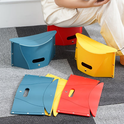 Collapsible Shoe Changing Chair Stool Outdoor Fishing Camping Yard Living Room Multifunctional Portable Hand Basket Folding Stool Portable Plastic Stool Strong and Durable
