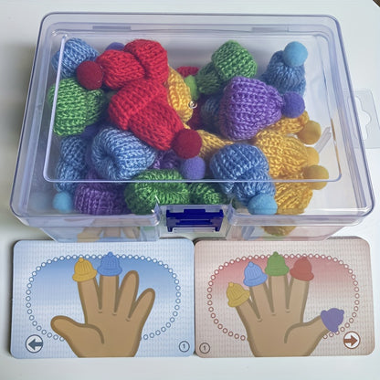 Thumb Hat Finger Toy, Training Left And Right Hands, Training Color Recognition, Training Thinking, Educational Toys for Youngsters, Parent- Interactive Games., Interactive Learning Game|Playful Design|Crochet Texture